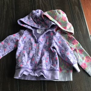 Two CIRCO Brand Size 2T Zip Up Hoodies